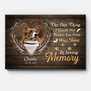In Loving Memory, Personalized Custom Photo Canvas, Custom Gift for Pet Lovers, Memorial Gift