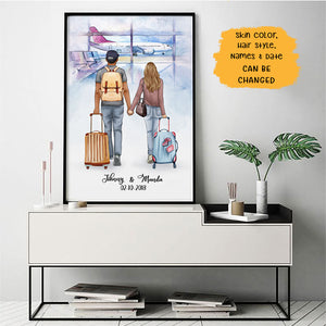 Anniversary Gift, Personalized Couple Gift, Travel Personalized Poster, Wedding Gift