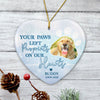 Your Paws Left Pawprints On Our Hearts, Personalized Memorial Ornaments, Custom Photo Gift, Gift for Dog Lovers, Cat Lovers