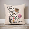 Happy Mother's Day To The Best Dog Mom, Personalized Pillows, Custom Gift for Dog Lovers
