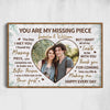 You Are My Missing Piece, Personalized Poster, Anniversary Gift For Couple, Custom Photo