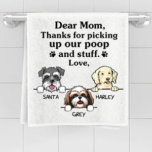 Poop and Stuff, Personalized Towels, Custom Gift for Dog Lovers