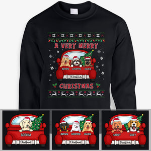 A Very Merry Christmas, Personalized Custom Sweaters, T shirts, Christmas Gifts for Dog Lovers