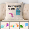 Always under the same sky, Personalized Pillow, Long Distance Gift, Father's Day gift