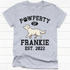 Pawperty Of Labrador Retriever Personalized Shirt, Custom Gifts For Dog Lovers