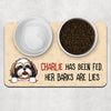 Dog Has Been Fed Pet Placemat, Personalized Pet Food Mat, Dog Lovers Gifts