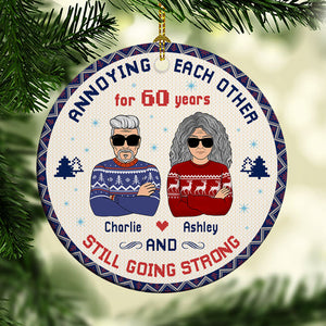 Annoying Each Other For Many Years, Personalized Christmas Ornaments, Gift For Couples