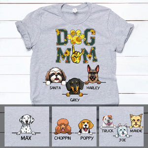 Dog Mom, Flower, Custom T Shirt, Personalized Gifts for Dog Lovers