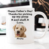 Personalized Mugs For Dogs Lovers, Thanks For Picking My Poop, Father's Day Gift For Dog Dad
