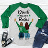 Drink Well With Besties Personalized St. Patrick's Day Unisex Raglan Shirt