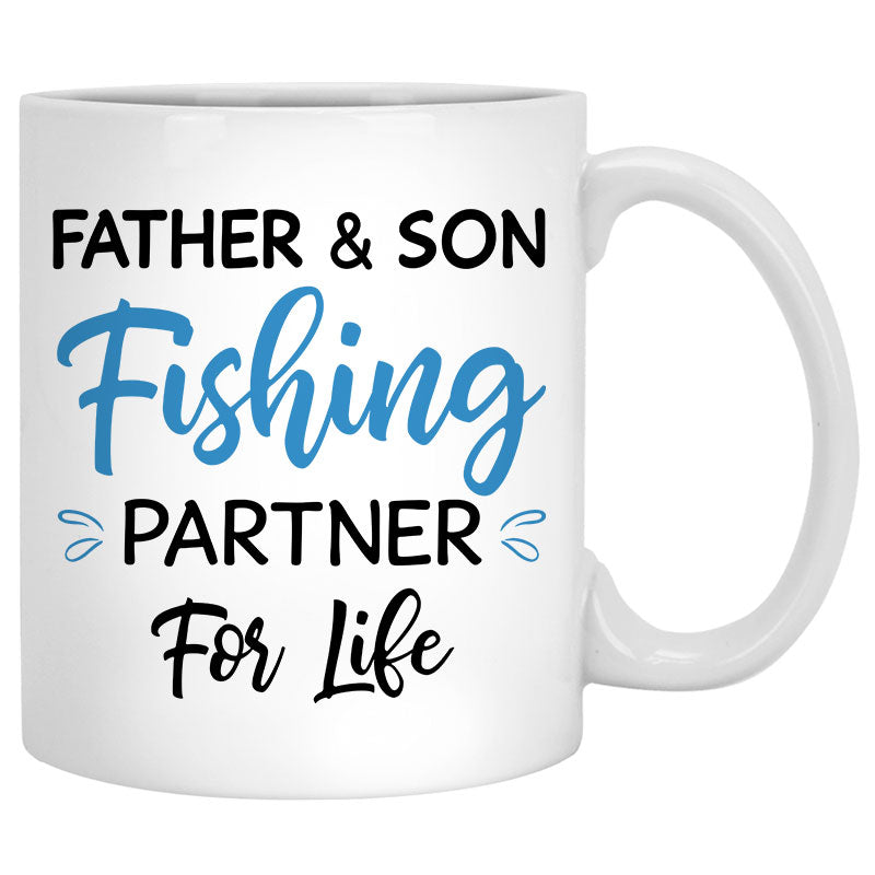 Father and Son Fishing Partner for Life, Customized mug, Personalized gift, Father's Day gift