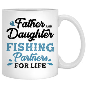 Father and Daughter Fishing Partner for Life, Customized mug, Personalized gift, Father's Day gift
