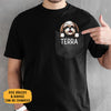 Pocket Custom T Shirts, Dark Tee, Personalized Gifts for Dog Lovers