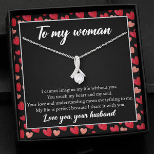 You Touch My Heart, Personalized Luxury Necklace, Message Card Jewelry, Gifts For Her