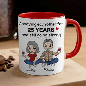 Annoying Each Other And Still Going Strong, Personalized Accent Mug, Gifts For Couple