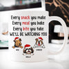 Every Snack You Make Christmas, Personalized Accent Mug, Gift for Dog Lovers