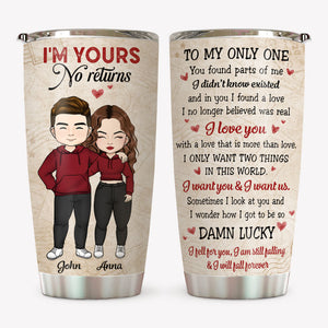 I'm Yours No Returns, Personalized Tumbler Cup, Anniversary Gifts For Couple