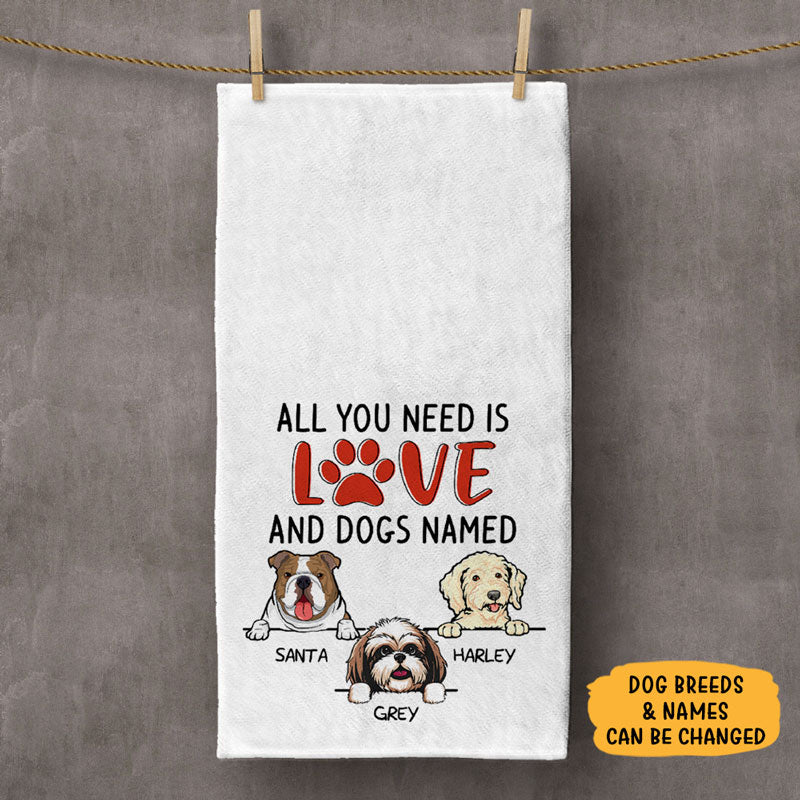 All you need, Personalized Towels, Custom Gift for Dog Lovers