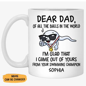 All Of The Balls In The World , Personalized Mug, Custom Father's Day Gifts