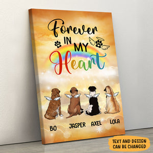 The Rainbow Bridge, Personalized Custom Canvas, Custom Gift for Dog Lovers, Memorial Gift