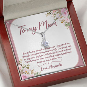 Your Unending Support, Luxury Necklace, Custom Message Card Jewelry, Mother's Day Gifts