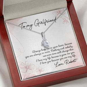 Always Keep Me In Your Heart, Personalized Luxury Necklace, Message Card Jewelry, Gifts For Her