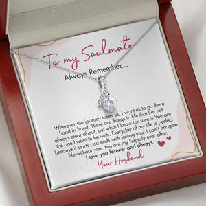 Wherever The Journey Takes Us, Personalized Luxury Necklace, Message Card Jewelry, Gifts For Her