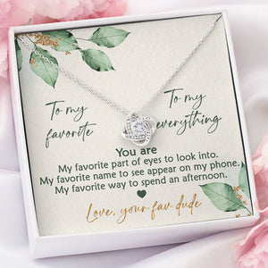 You Are My Fav, Luxury Necklace, Custom Message Card Jewelry, Gift For Her