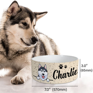 Personalized Custom Dog Bowls, Polka Dot, Gift for Dog Lovers
