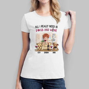 All I Really Need, Personalized Dogs Shirt, Customized Gifts for Dog Lovers, Custom Tee