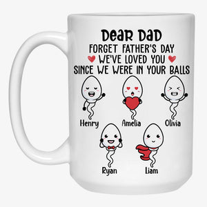 Little Kids Forget Father's Day We've Loved You, Personalized Accent Mug, Father's Day Gifts