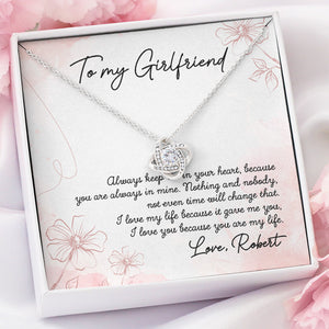 Always Keep Me In Your Heart, Personalized Luxury Necklace, Message Card Jewelry, Gifts For Her