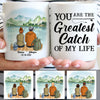You Are The Greatest Catch Of My Life Customized Fishing Couple Mug, Anniversary gift, Personalized love gift