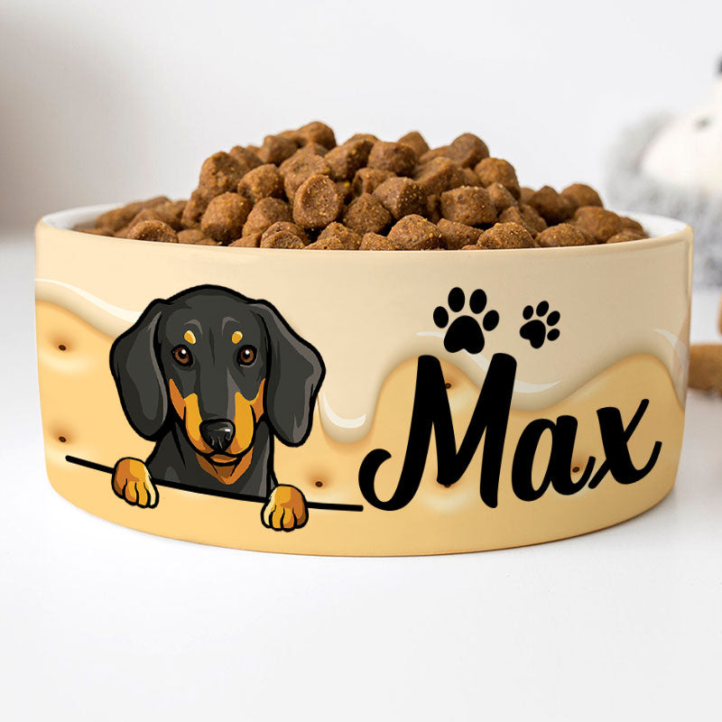 Personalized Custom Dog Bowls, Biscuit, Gift for Dog Lovers