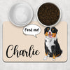 Feed Me Conversation Pet Placemat, Personalized Pet Food Mat, Gifts For Dog Lovers