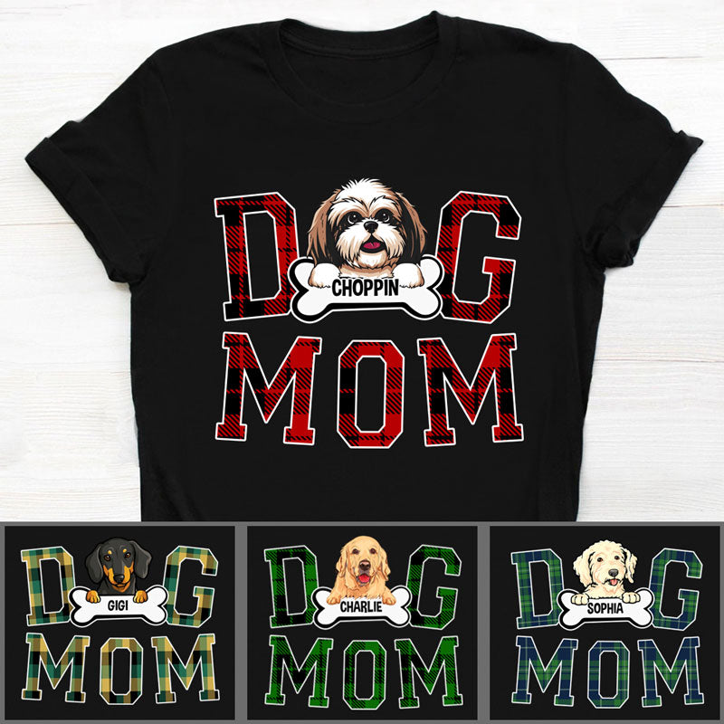 Funny dog mom shirt, personalized gift for dog lovers - Dog mom, leopard, custom t-shirt for dog lovers