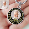My Mind Still Talks To You, Pet Memorial, Custom Photo, Luxury Circle Necklace