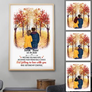 Anniversary Gift, Meeting you was fate Personalized Poster, Fall, Wedding Gift