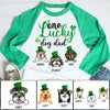 One Lucky Dog Dad, St Patrick's Day Shirt 2021, Personalized St. Patrick's Day Unisex Raglan Shirt, St Patricks Day