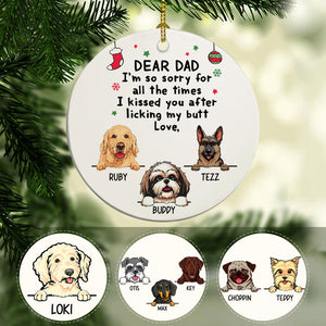 All The Times, Personalized Circle Ornaments, Custom Gift for Dog Lovers