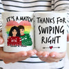 Thanks For Swiping Right, Personalized Mug, Valentine Gifts For Him, Gifts For Her, LGBT Couple Gifts