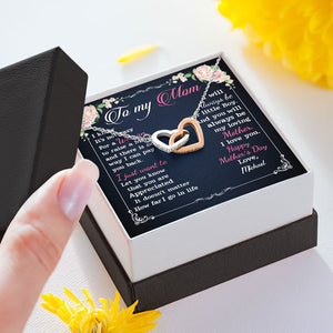 Always Be Your Little Boy, Interlocking Heart Luxury Necklace, Gift for Mom