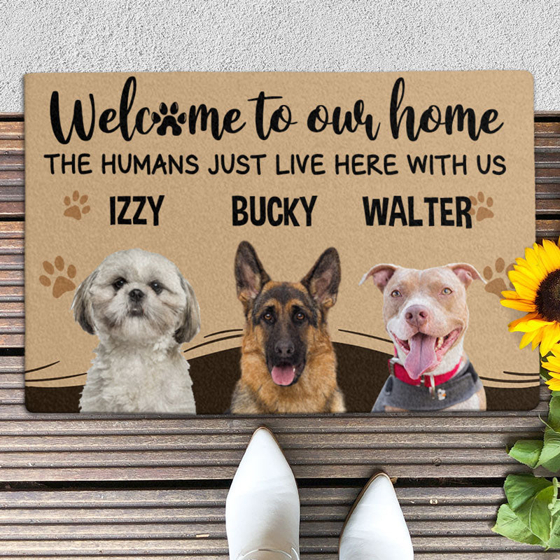 Welcome To Our Home, Custom Photo Doormat, Gift For Pet Lovers, Personalized Doormat, New Home Gift