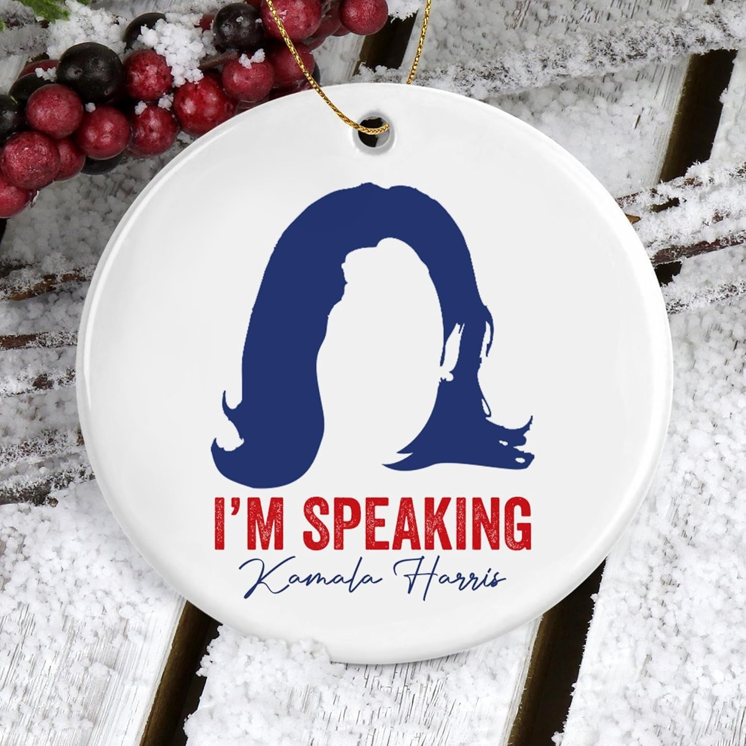 Kamala Harris Ornament 2024, I'm Speaking Ornament, Kamala Ornaments, Election 2024