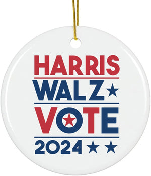 Kamala Harris Ornament 2024, Harris Walz Vote 2024 Ornament, Kamala Ornaments, Election 2024