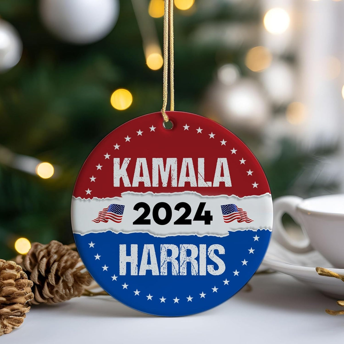Kamala Harris Ornament 2024, Harris Walz Ornament, Kamala Ornaments, Election 2024