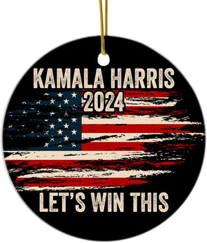 Kamala Harris Ornament 2024, Let's Win This Ornament, Kamala Ornaments, Election 2024