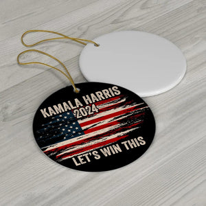 Kamala Harris Ornament 2024, Let's Win This Ornament, Kamala Ornaments, Election 2024