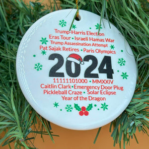 2024 Year in Review Christmas Ornament, Christmas Tree Decorations, Christmas Gifts