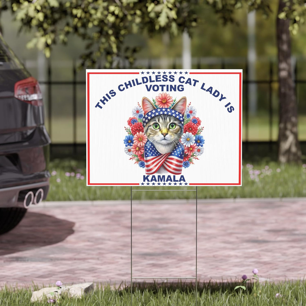 Childless Cat Ladies Yard Signs, Coroplast Kamala Harris Yard Sign, Election 2024